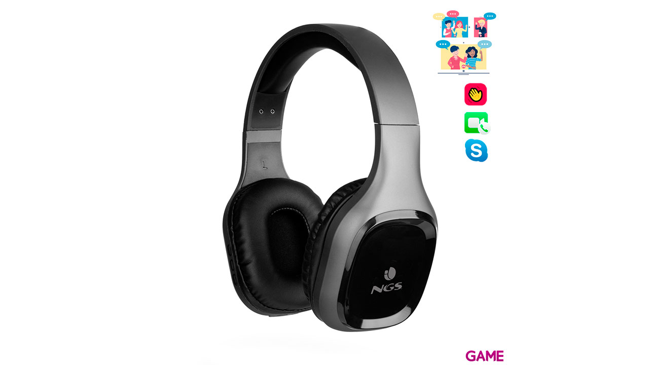 NGS Artica Sloth 3,5 mm Bluetooth Gris - Auriculares-5