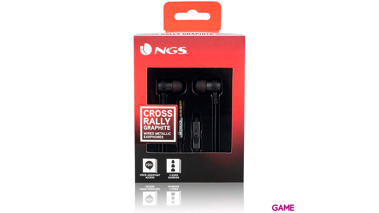 NGS Cross Rally 3,5 mm Grafito - Auriculares In Ear-2