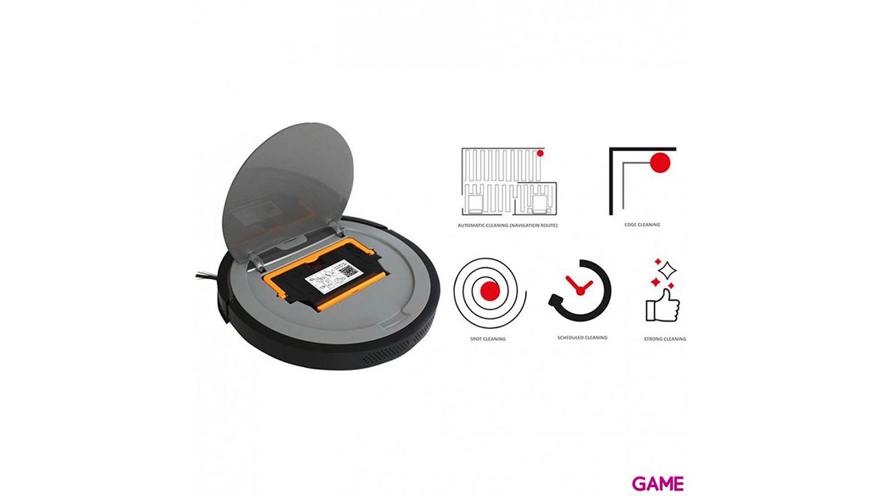 ROBOT ASPIRADORA BILLOW XZUMBA VACUUM GRIS-3