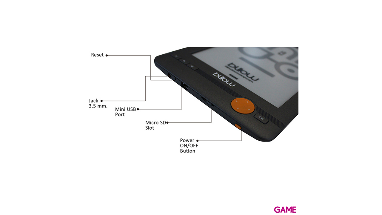 Billow E03E lectore de e-book 4 GB Gris-3