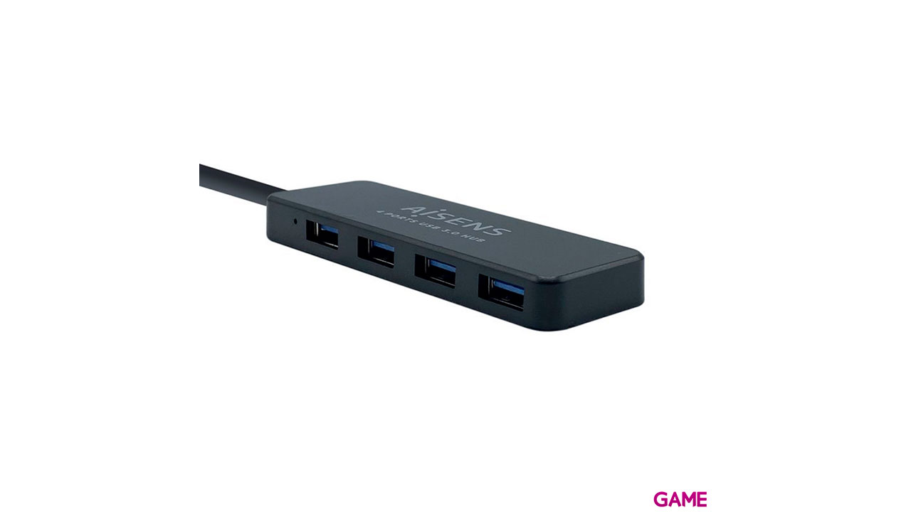 Aisens USB 3.0 Tipo A/M - 4 x Tipo A/H Negro 30 cm - Hub USB-0
