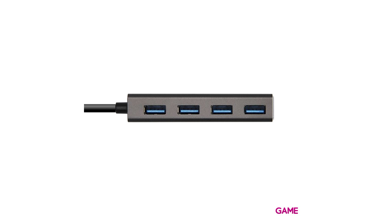 Aisens Hub USB 3.1 USB-C, USB-C/M - 4 x Tipo A/H, Gris, 15 cm - Hub USB-0