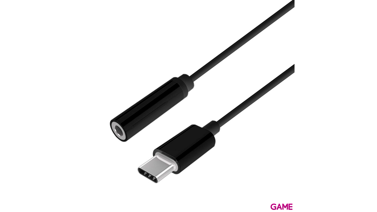 Aisens USBC a Lightning USB-CM Jack 3.5H Negro 1.5 cm  Cable-0
