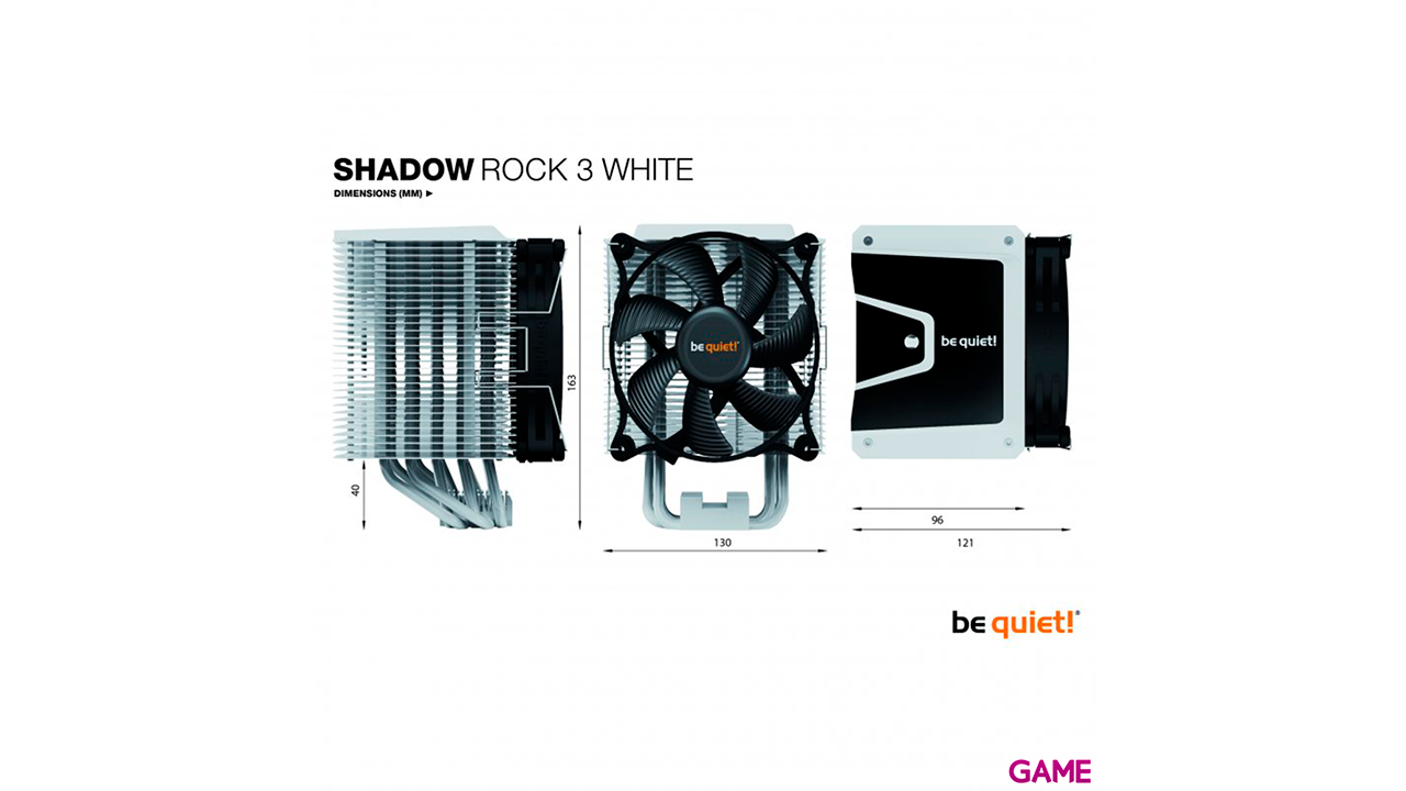 be quiet! Shadow Rock 3 Blanco 120mm - Disipador CPU-7