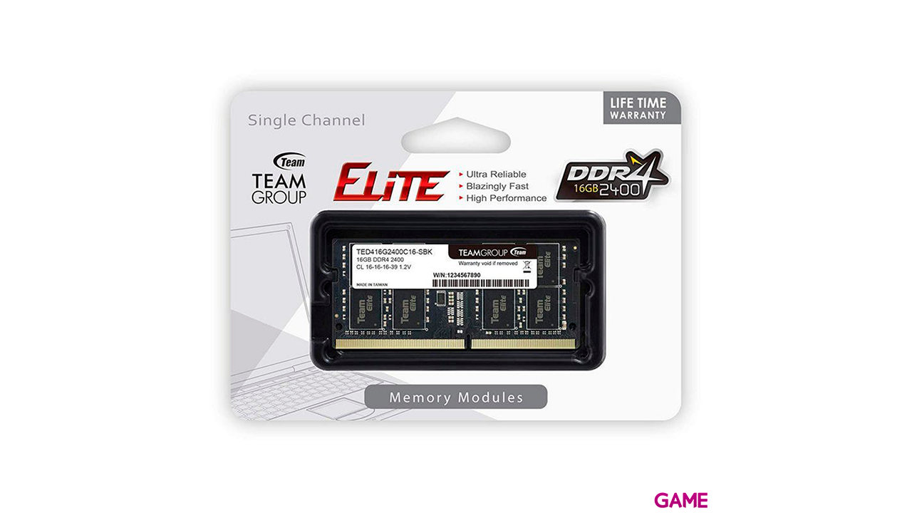 Team Group 8GB DDR4-2400 módulo de memoria 1 x 8GB 2400 MHz-1