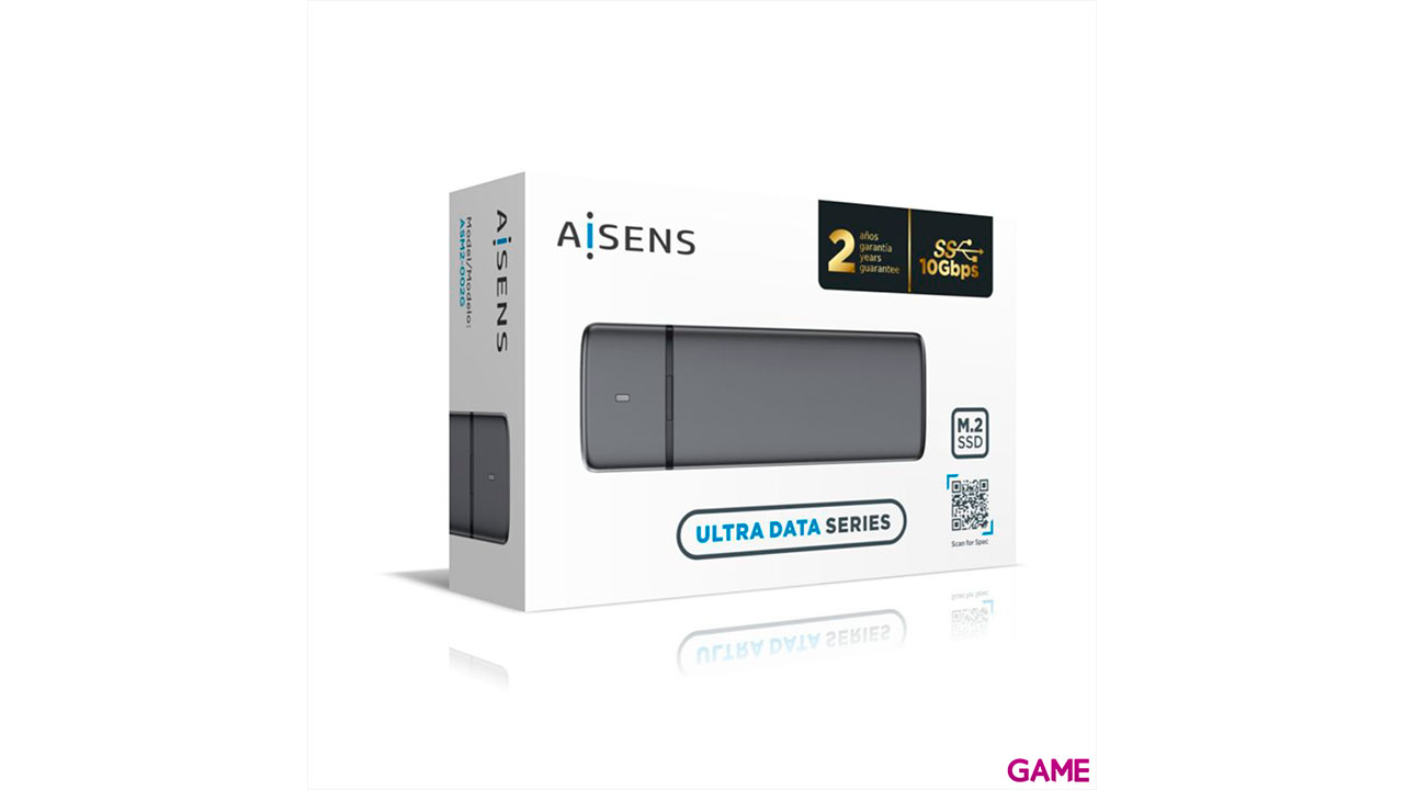 Aisens ASM2-002G M.2 SATA/NVME a USB3.1/USB3.2 GEN2, Gris - Adaptador-0