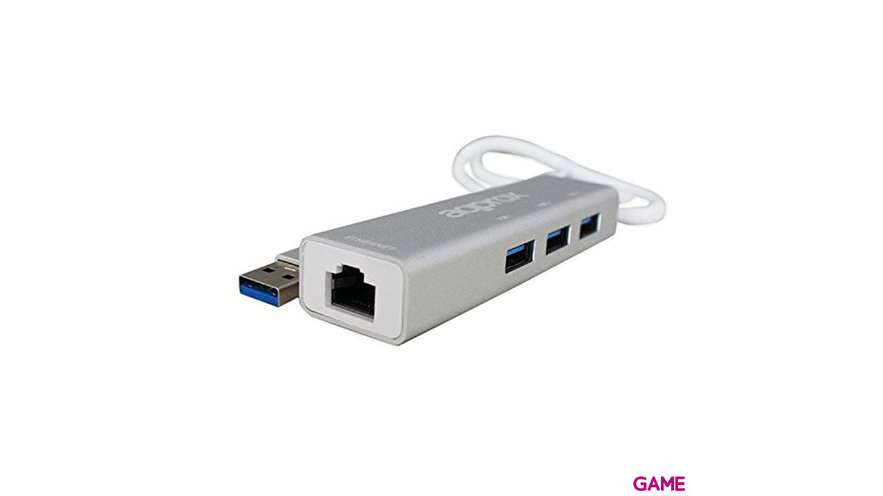 Approx APPC07GHUB hub de interfaz USB 3.2 Gen 1 (3.1 Gen 1) Type-A 5000 Mbit/s Gris-1