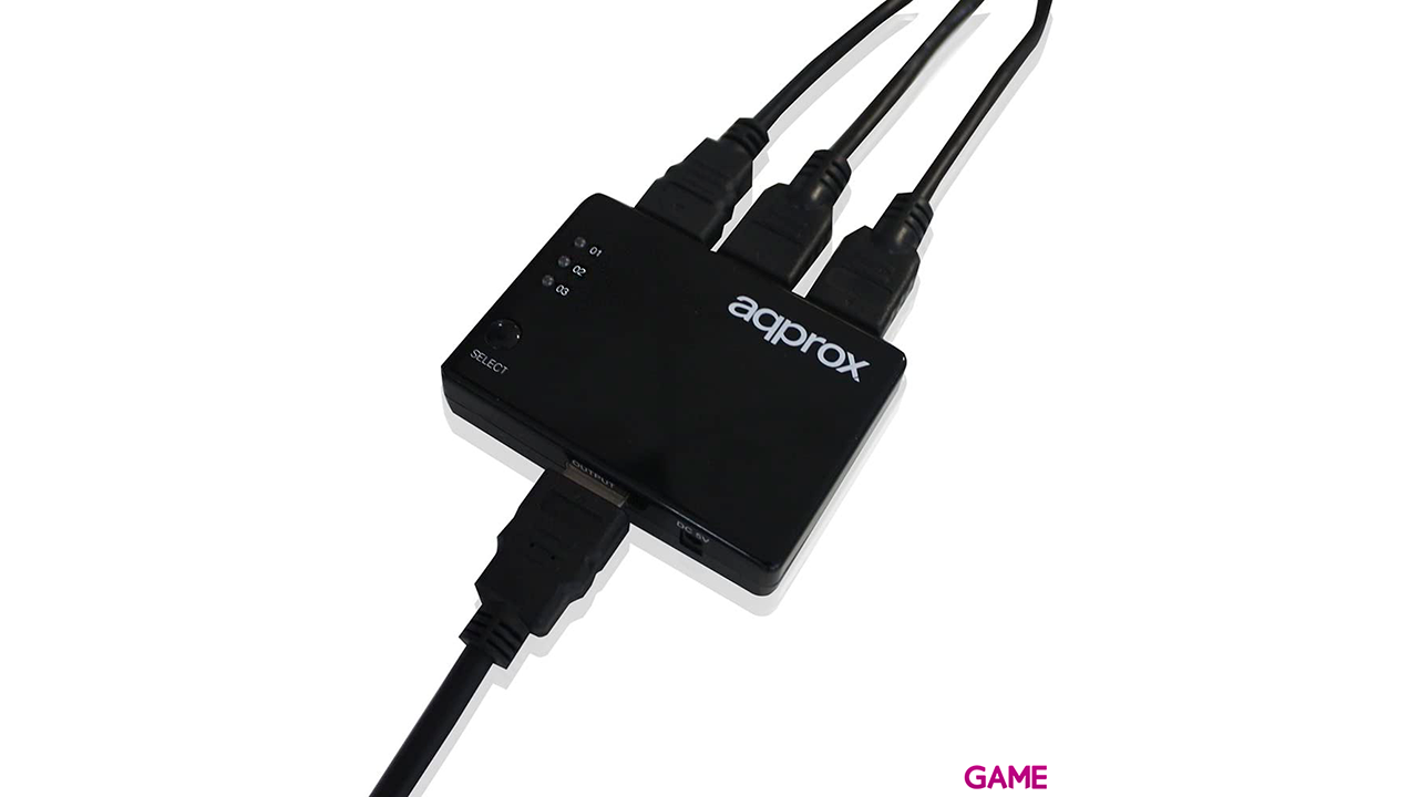 Approx Appc29V2 Hub 3 puertos HDMI con Mando - Hub HDMI-0