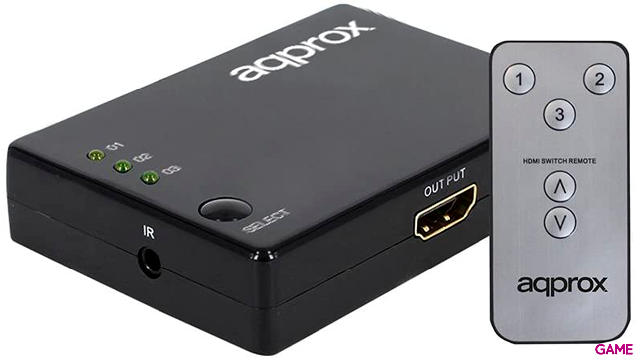 Approx Appc29V2 Hub 3 puertos HDMI con Mando - Hub HDMI-1