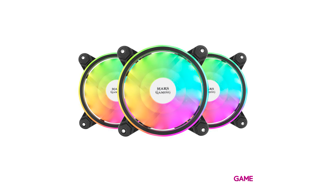 Mars Gaming MFXKIT 12cm Negro 3 piezas - Ventilador Caja-2