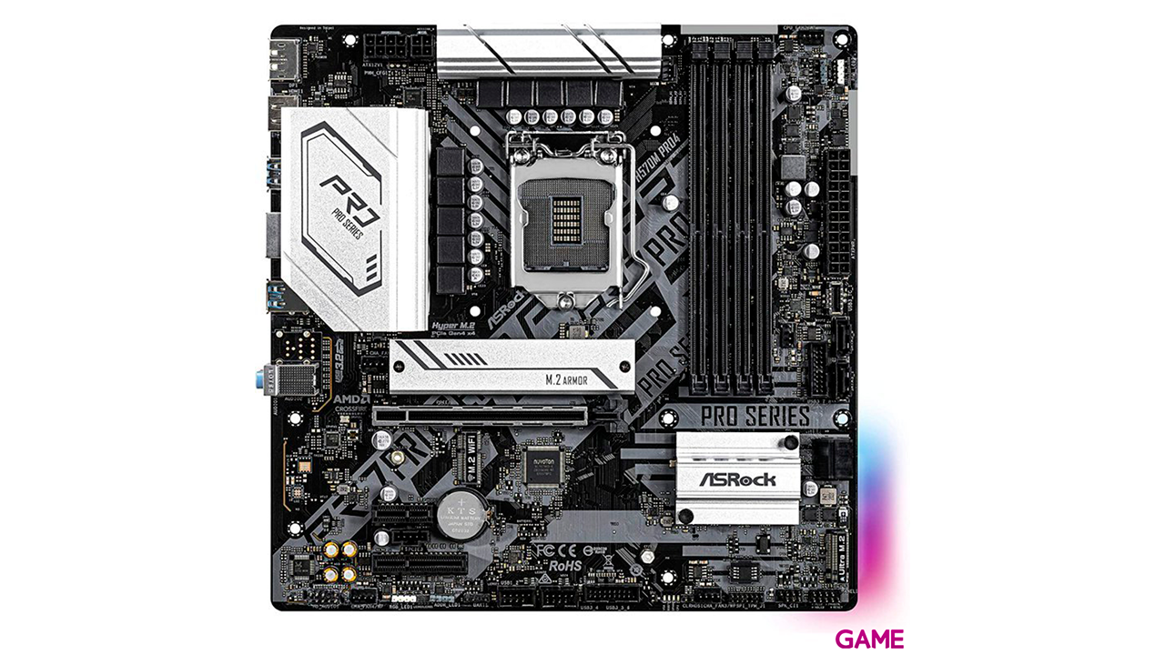 Asrock H570M Pro4 Intel H570 LGA 1200 micro ATX - Placa Base-2