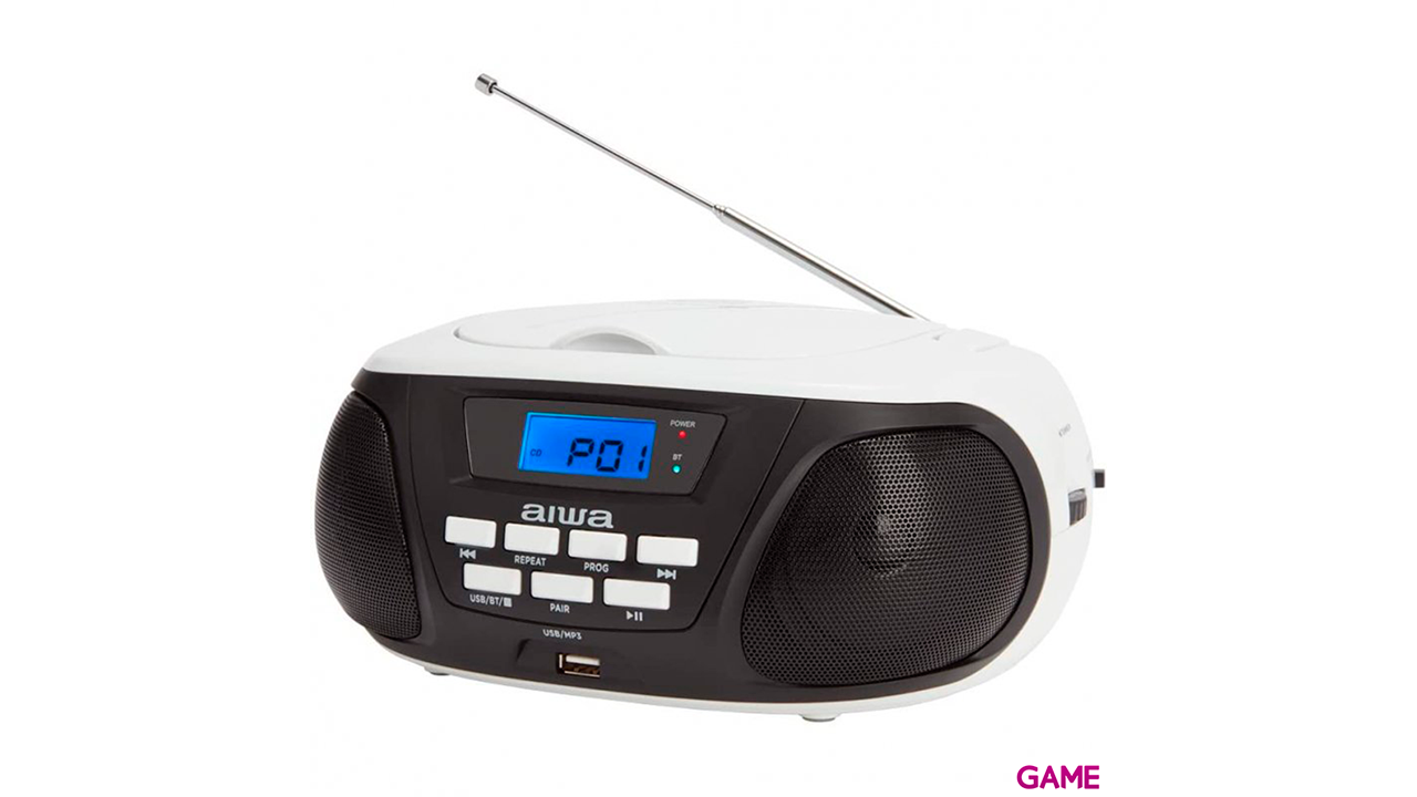 Aiwa Boombox BBTU-300BW - Bluetooth CD USB MP3 - Radio CD-3