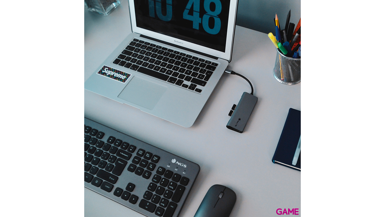 NGS WONDERDOCK7 USB 2.0 Type-C 480 Mbit/s Negro, Gris-1