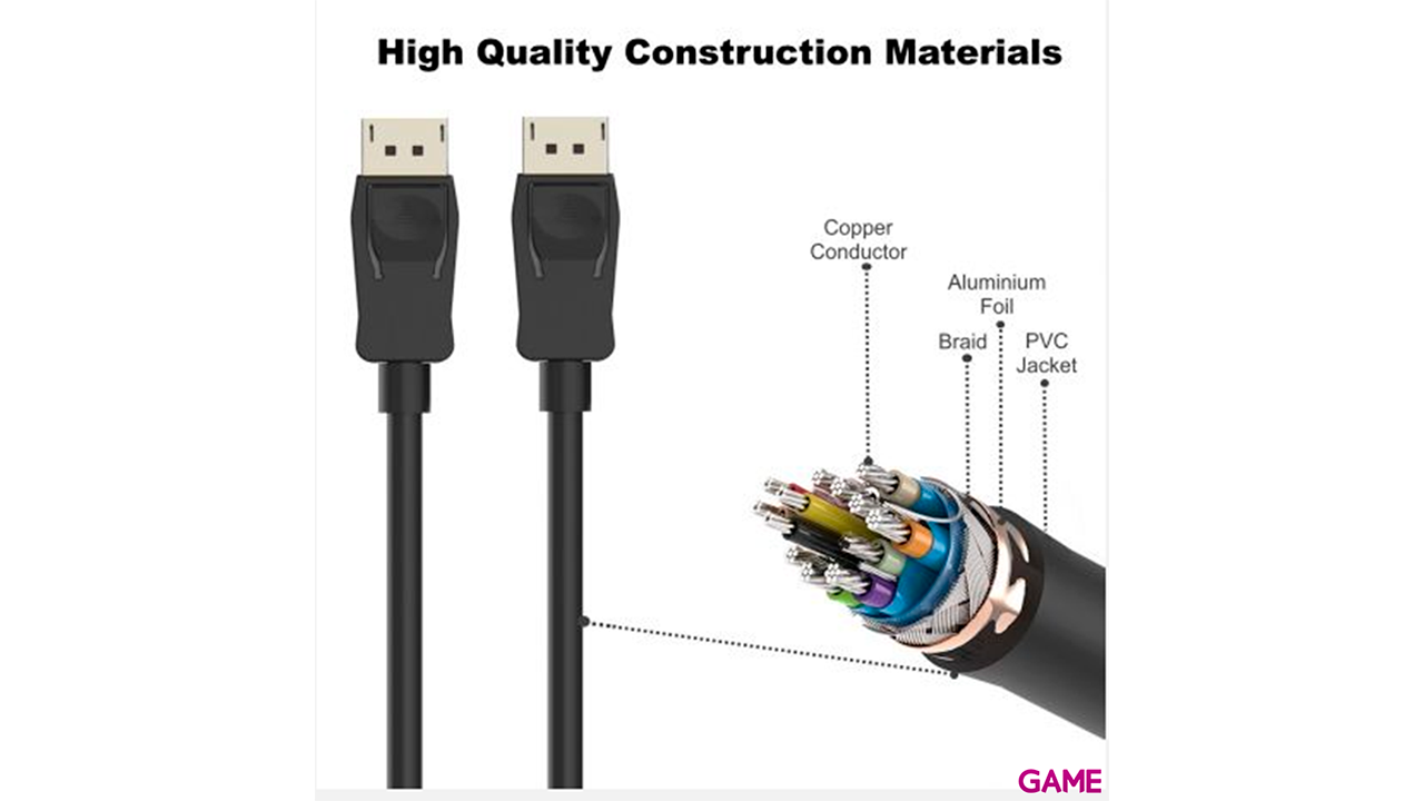 Ewent EW-140100-020-N-P DisplayPort 2m Negro - Cable-3