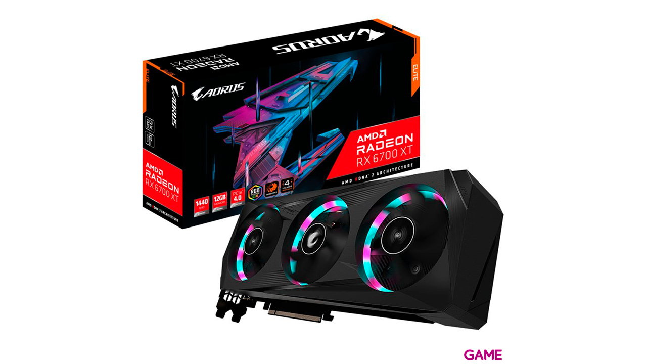 Gigabyte Radeon RX 6700 XT GAMING OC 12G GDDR6 - Tarjeta Grafica Gaming-0