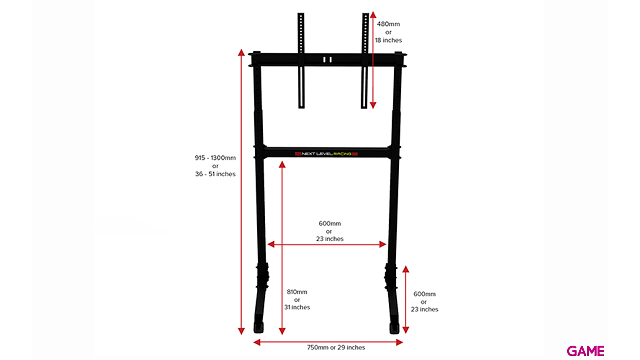 Next Level Racing Free Standing Single Monitor stand - Soporte-2