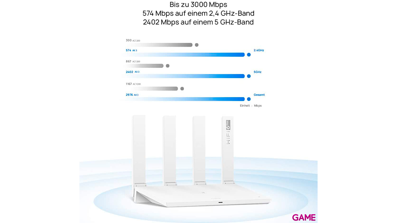 Huawei WiFi AX3 (Quad-core) router inalámbrico Gigabit Ethernet Doble banda (2,4 GHz / 5 GHz) Blanco-2