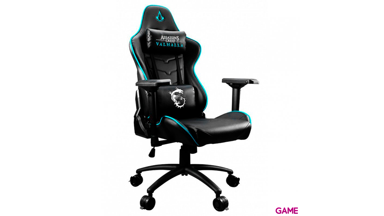 MSI MAG CH120 Assassins Creed Valhalla Negro Verde - Silla Gaming-1