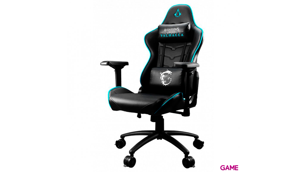 MSI MAG CH120 Assassins Creed Valhalla Negro Verde - Silla Gaming-2
