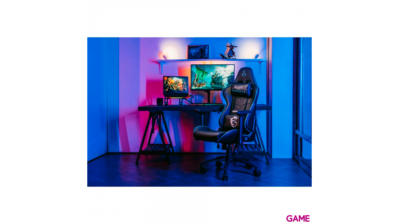 MSI MAG CH120 Assassins Creed Valhalla Negro Verde - Silla Gaming-5