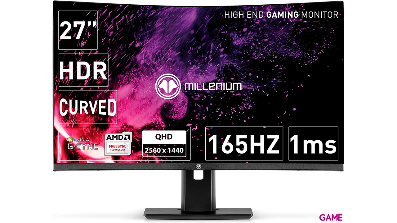 Millenium 27 Pro 27´´ - LED - QHD - 165Hz - Curvo - HDR - Monitor Gaming-0