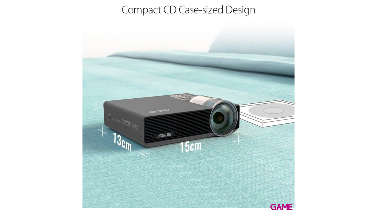 ASUS P3E videoproyector Proyector portátil 800 lúmenes ANSI DLP WXGA (1280x800) Plata-3
