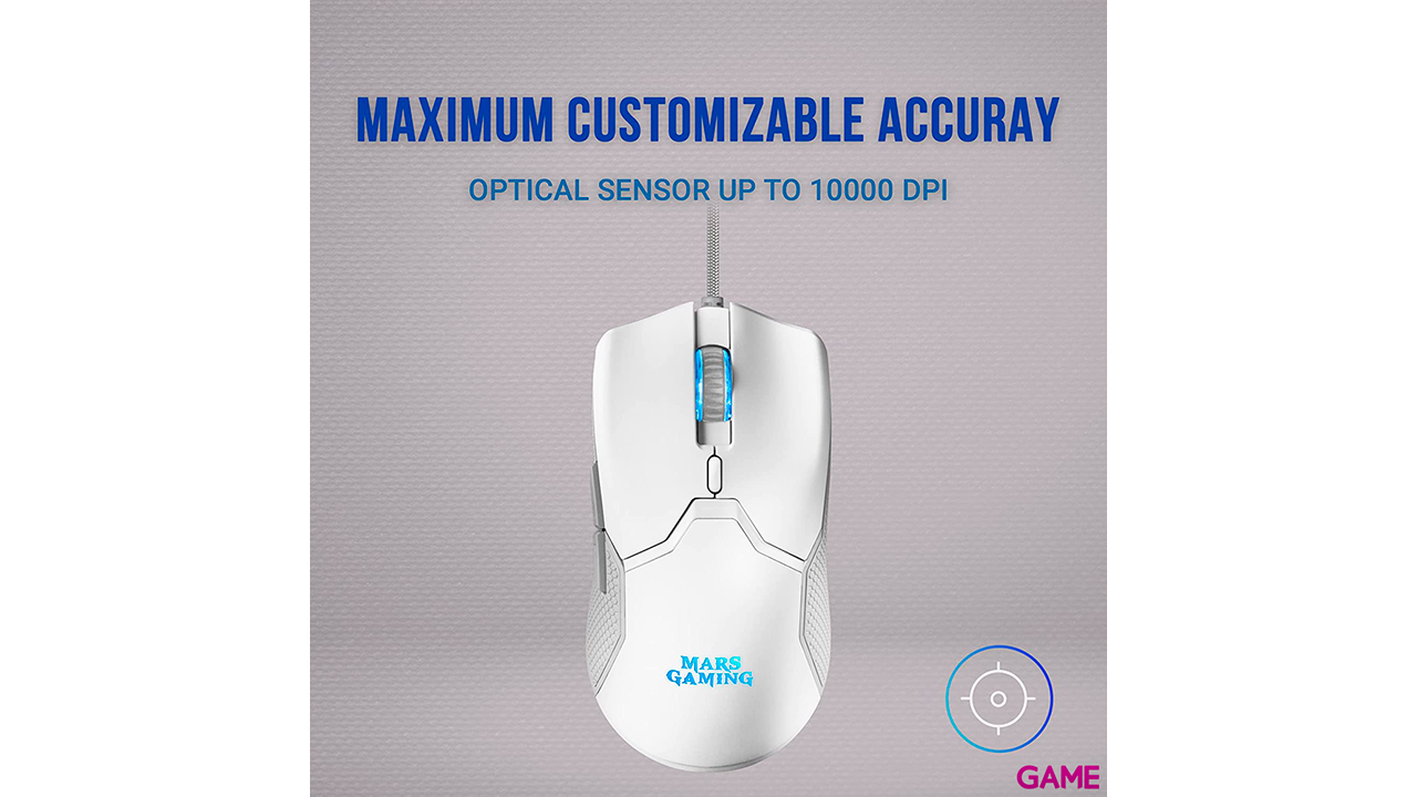 Mars Gaming MCPXWES Teclado+Ratón+Alfombrilla Blanco - Combo-1