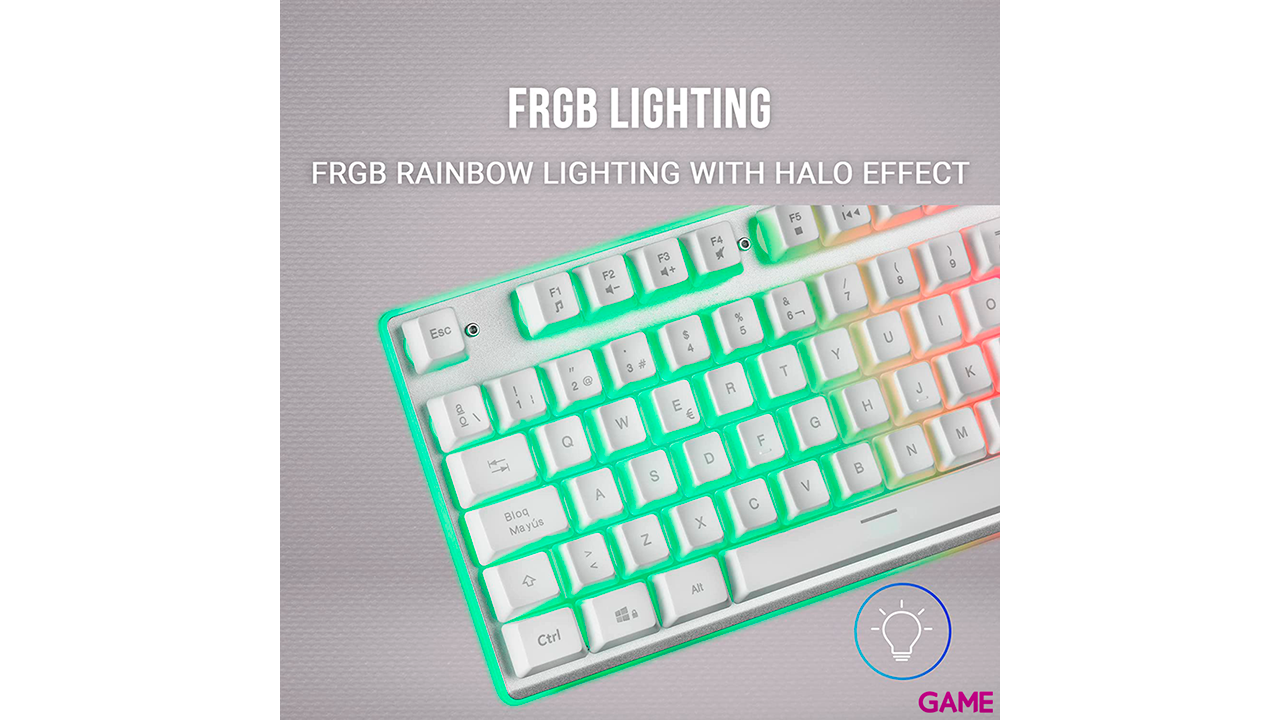 Mars Gaming MCPXWES Teclado+Ratón+Alfombrilla Blanco - Combo-3