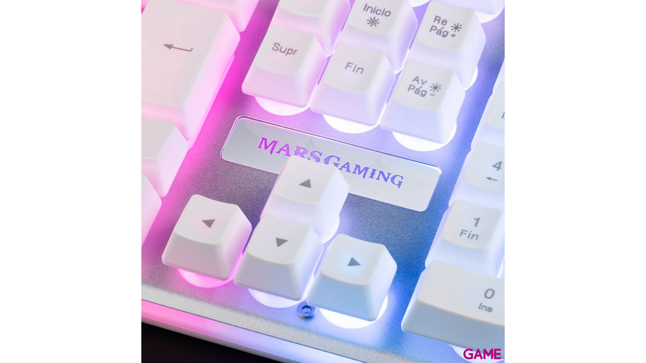 Mars Gaming MCPXWPT Teclado+Ratón+Alfombrilla Blanco PT - Combo-2