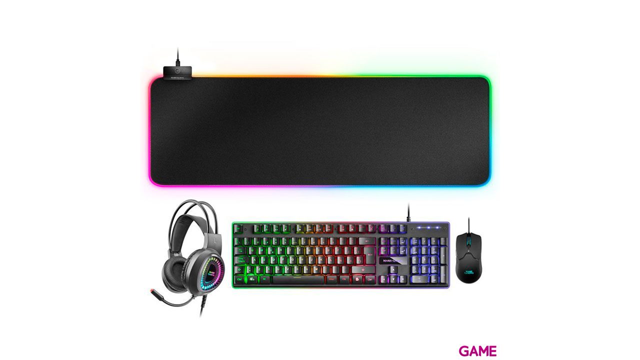 Mars Gaming MCPEXES Teclado+Ratón+Auriculares RGB+Alfombrilla RGB - Combo-0