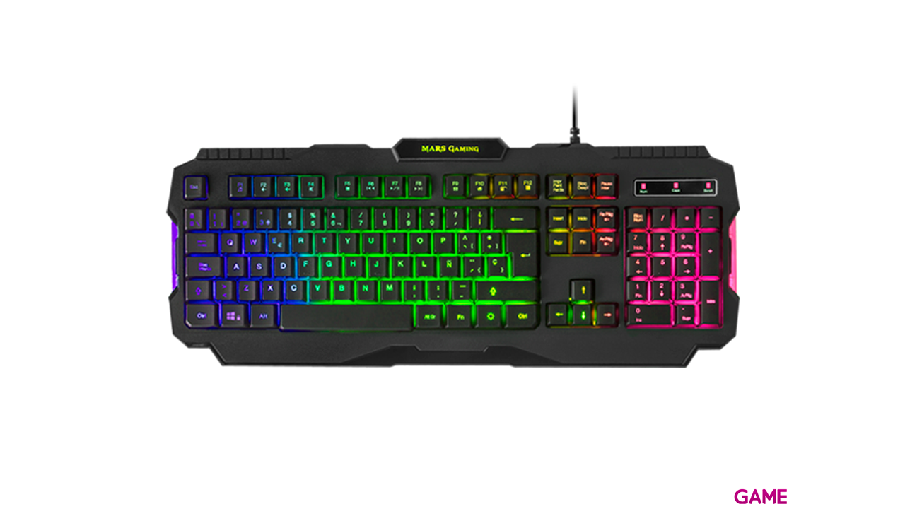 Mars Gaming MCPRGB2 Teclado USB Ratón Alfombrilla y Cascos - Combo-3