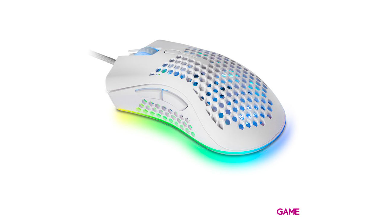 Mars Gaming MMEXW RGB Ultraligero Blanco - Raton Gaming-1