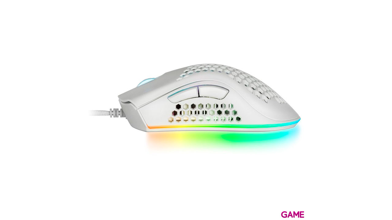 Mars Gaming MMEXW RGB Ultraligero Blanco - Raton Gaming-2