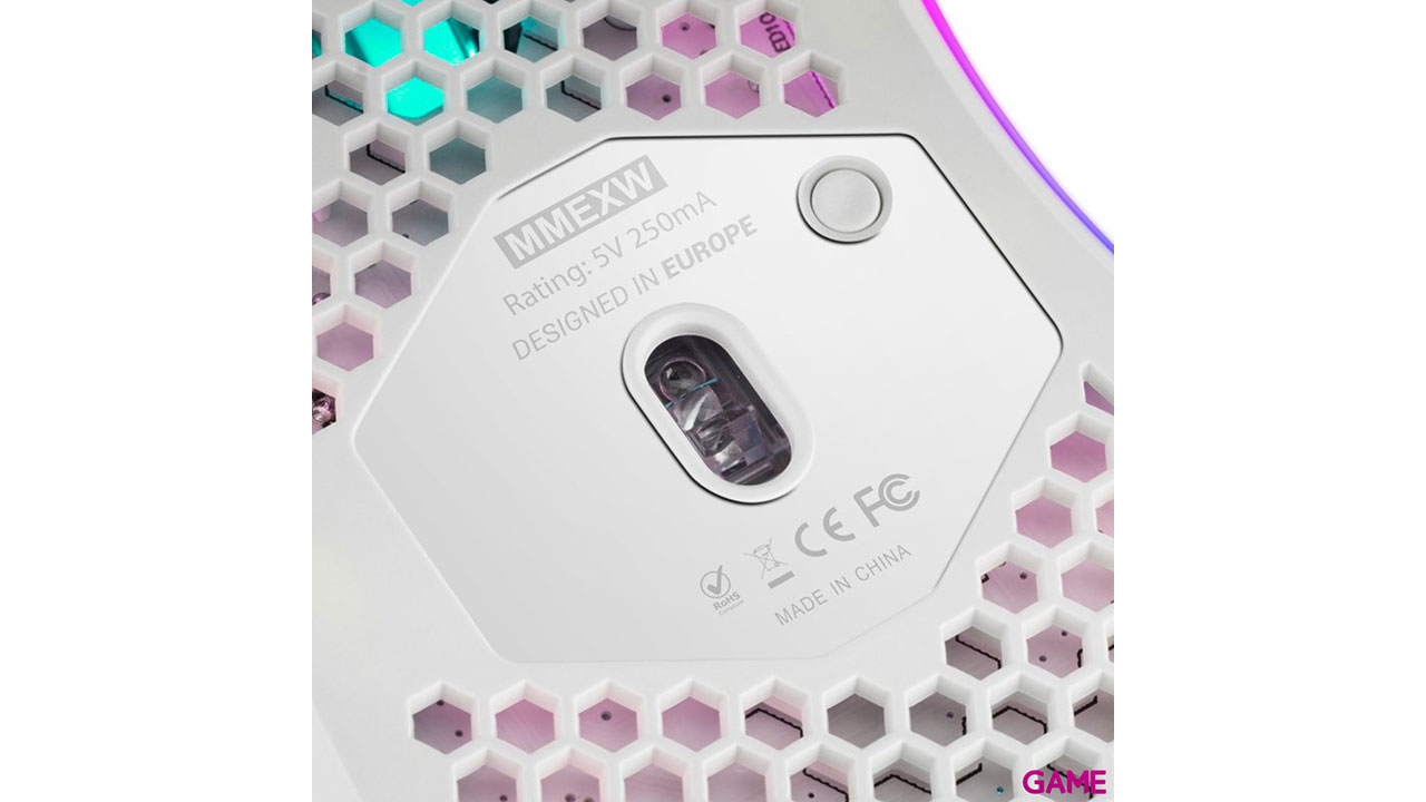 Mars Gaming MMEXW RGB Ultraligero Blanco - Raton Gaming-5