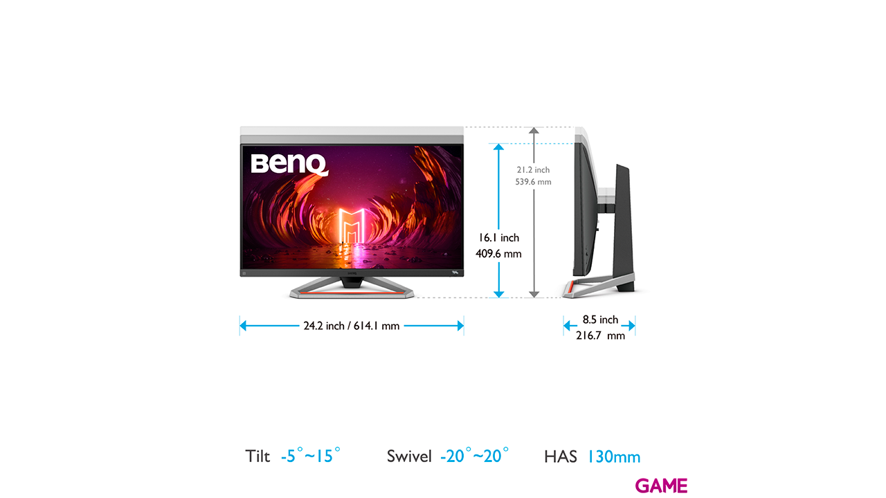 Benq Mobiuz EX2710S 27” IPS Full HD 165Hz HDRi  1ms con Altavoces compatible con PS5/Xbox x - Monitor Gaming-3