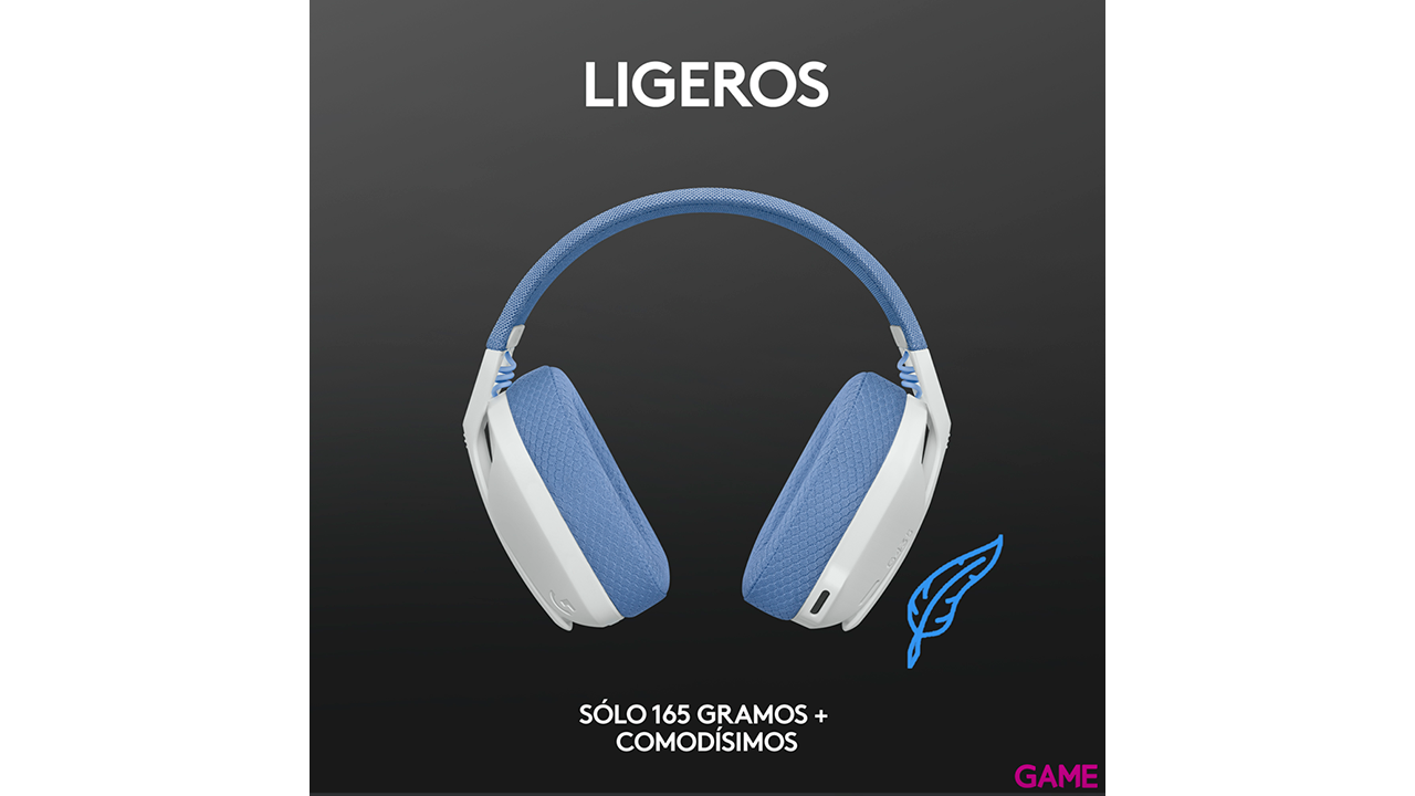 Logitech G435 Lightspeed wireless blanco - Auriculares Gaming-4