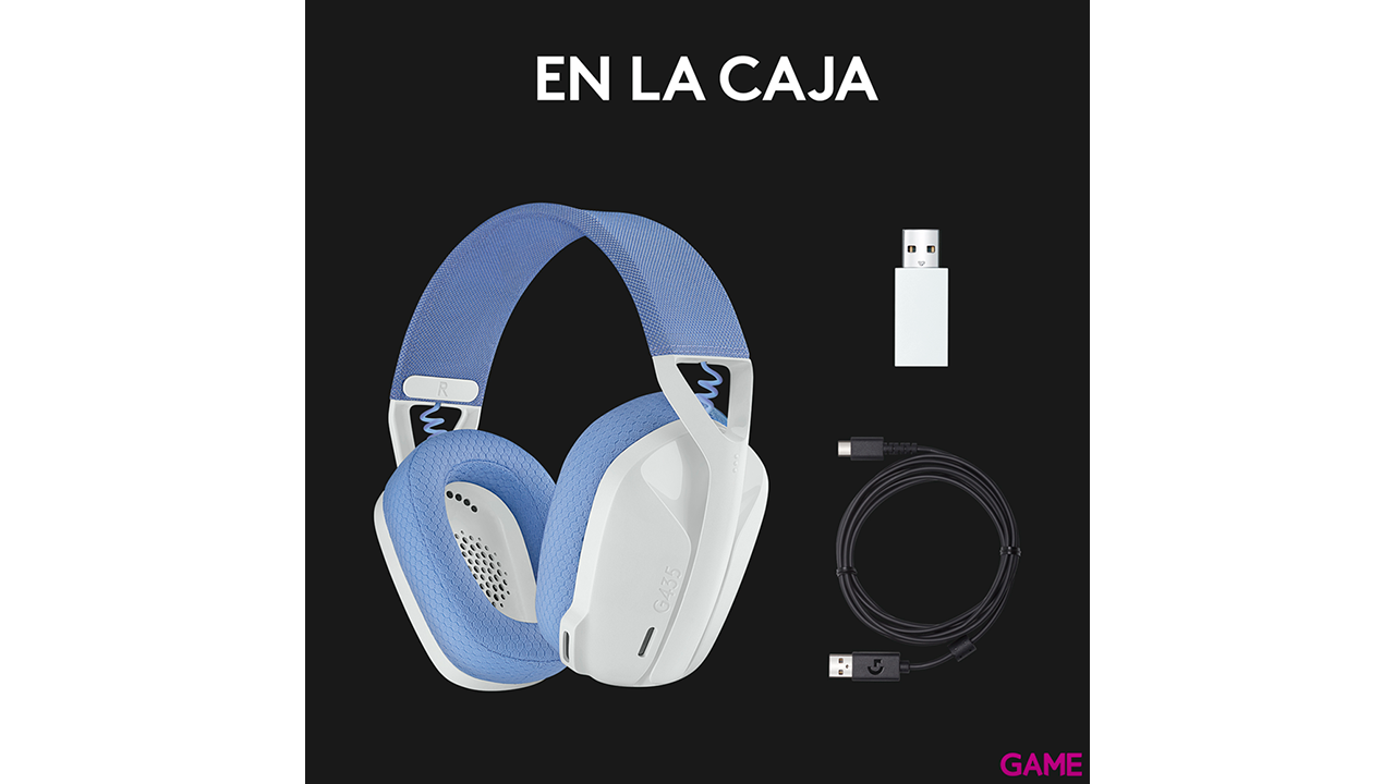 Logitech G435 Lightspeed wireless blanco - Auriculares Gaming-9