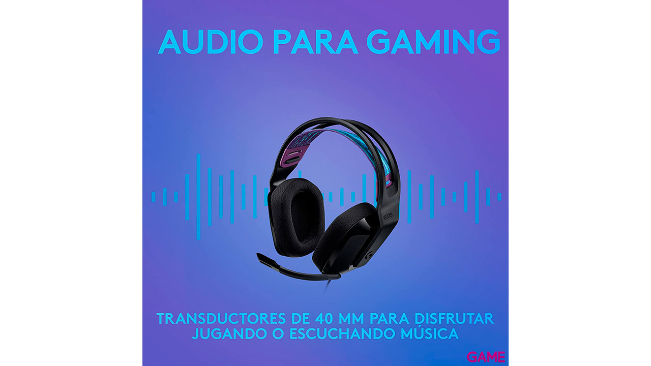 Logitech G335 - 3,5mm - Negro - PC-PS4-PS5-XBOX-SWITCH-MOVIL-Auriculares Gaming-6