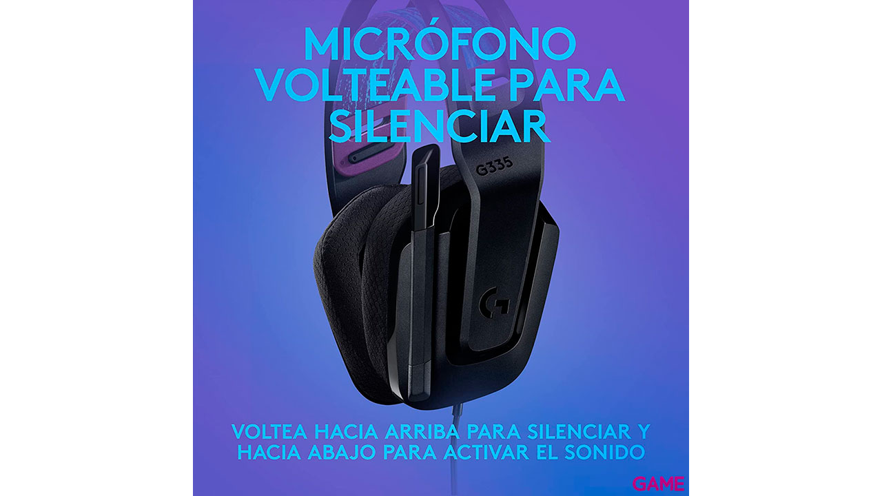 Logitech G335 - 3,5mm - Negro - PC-PS4-PS5-XBOX-SWITCH-MOVIL-Auriculares Gaming-8