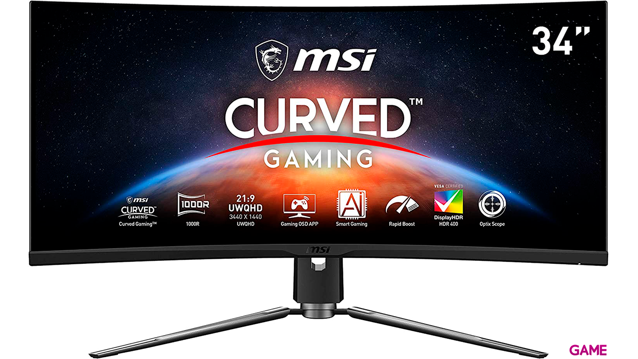 MSI MPG Artymis 343CQR 34´´ - LED - 2K QHD - 165Hz - UltraWide - Curvo - Monitor Gaming-1