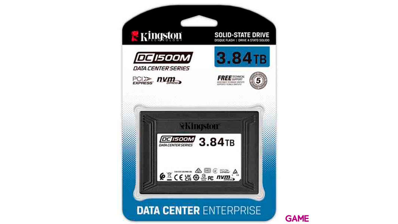 Kingston Technology DC1500M U.2 Enterprise SSD 3840 GB PCI Express 3.0 3D TLC NVMe - Disco Duro-2