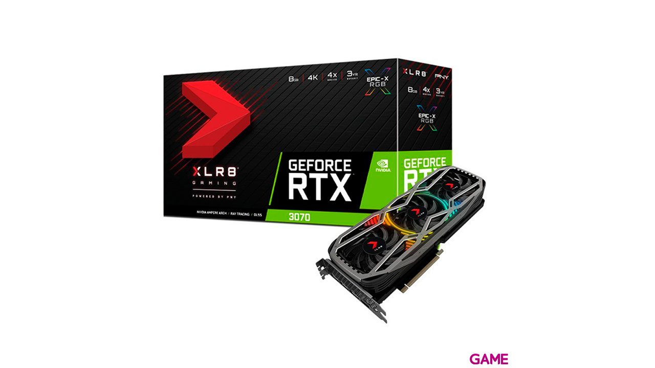 PNY VCG30708LTFXPPB tarjeta gráfica NVIDIA GeForce RTX 3070 8GB GDDR6-1