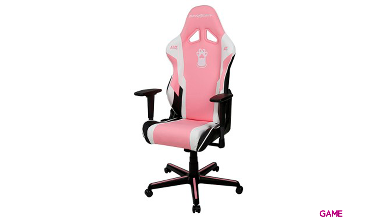 DxRacer Racing Rosa Blanco - Silla Gaming-1