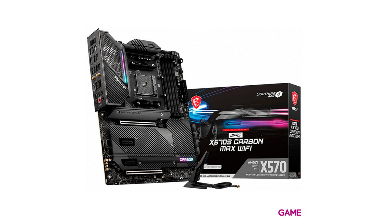 MSI MPG X570S Carbon Max Wifi AMD X570 Zócalo AM4 ATX - Placa Base Gaming-3