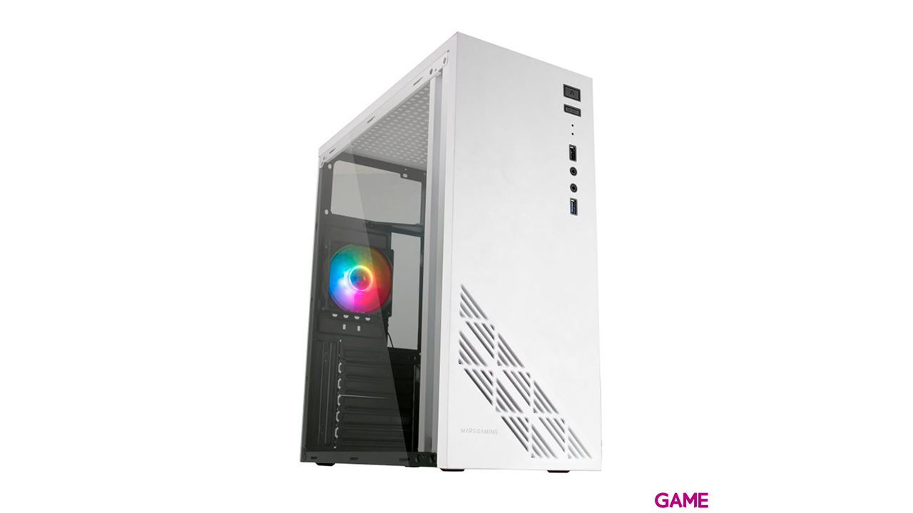 Mars Gaming MC100W ATX FRGB Convect-Cool Blanco - Caja Ordenador-0