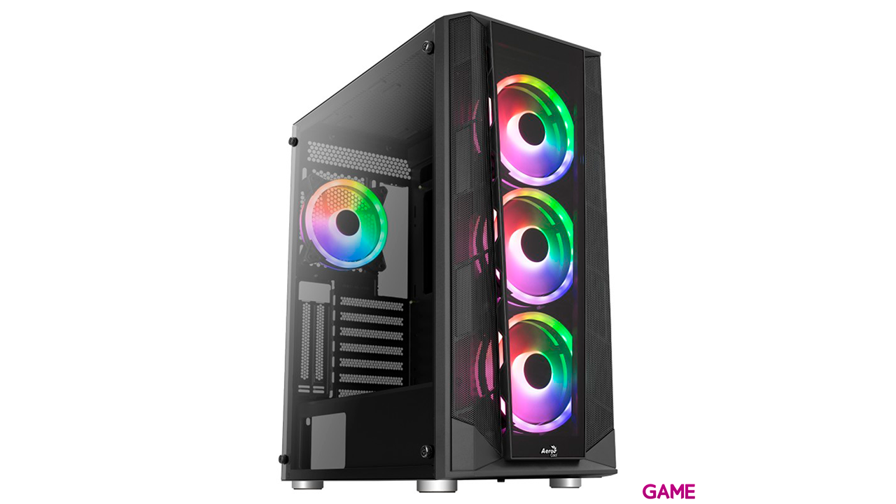 Aerocool Prism V3 ATX Cristal Templado ARGB Negro - Caja Ordenador-0