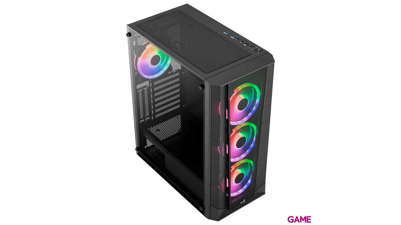 Aerocool Prism V3 ATX Cristal Templado ARGB Negro - Caja Ordenador-1
