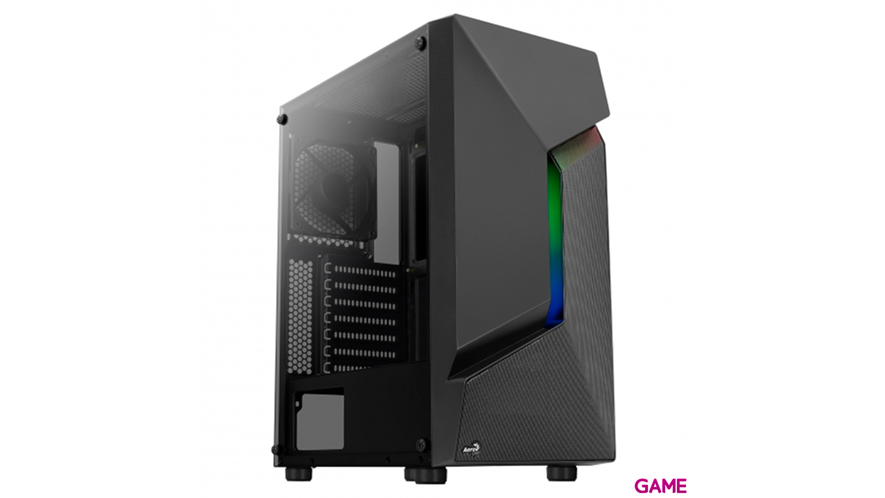 Aerocool Scape V1 ATX Cristal Templado RGB Negro  - Caja Ordenador-0