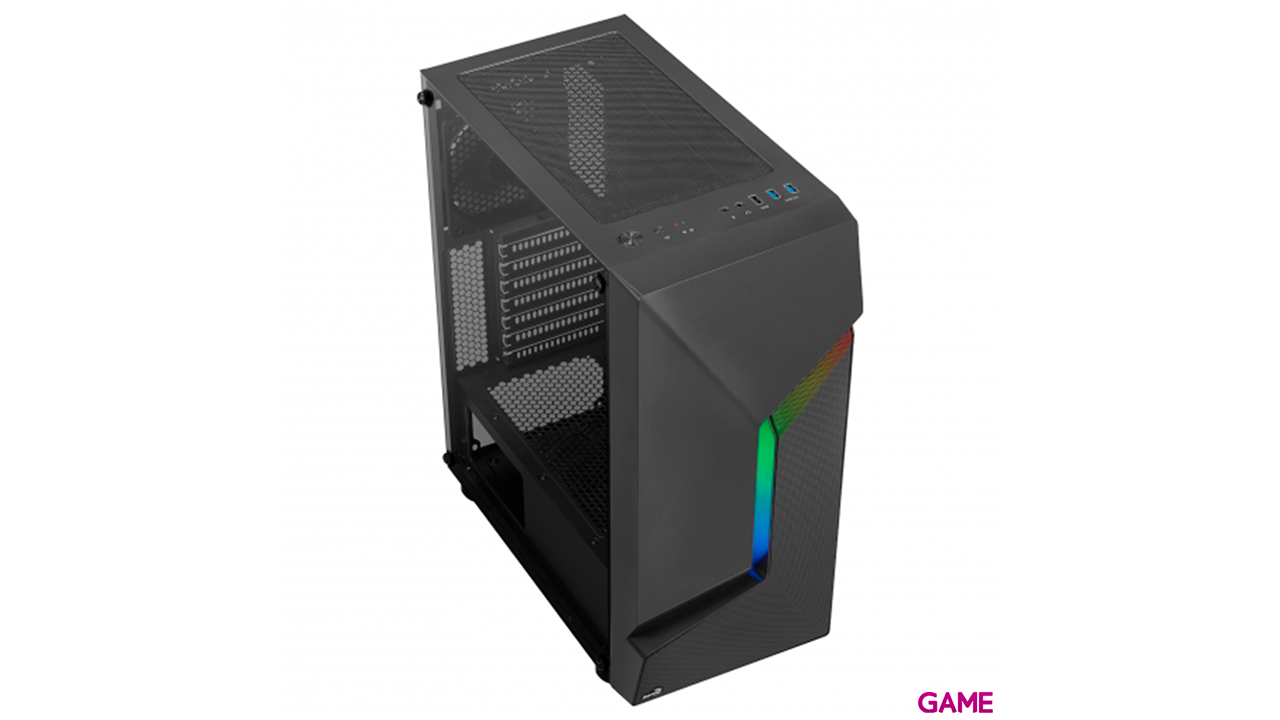 Aerocool Scape V1 ATX Cristal Templado RGB Negro  - Caja Ordenador-3
