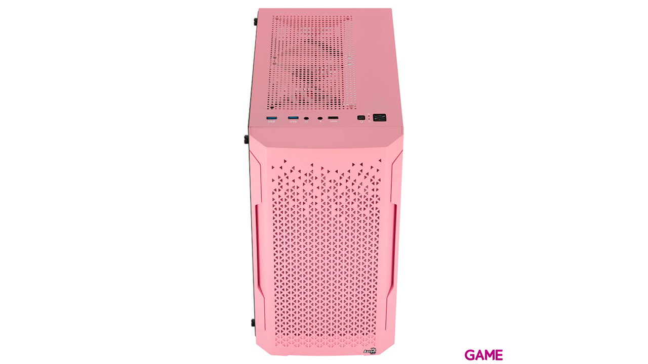 Aerocool Trinity Mini V3 Micro ATX Cristal Templado RGB Rosa - Caja Ordenador-3